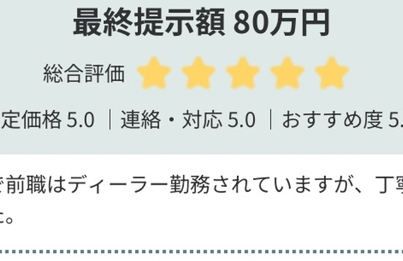 お客様より嬉しいお言葉をいただきました。ハッピーカーズ南大阪店